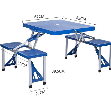 Foldable Table and Chairs set (Plastic) - BAS Kuwait
