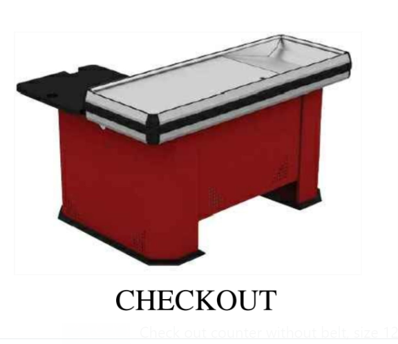 Check Out counter Without Belt, Size 1200mm - BAS Kuwait