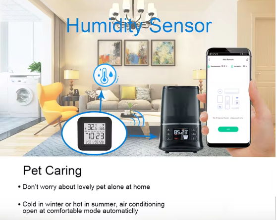 Smart IR Remote Temperature And Humidity Detector App Controlled AC Temperature Easy Connection - BAS Kuwait