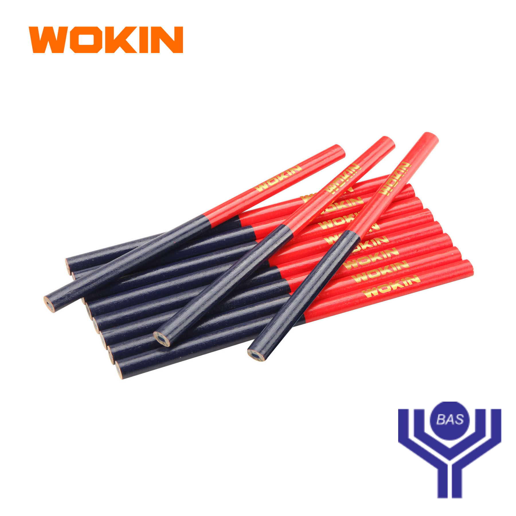 Carpenter Pencil Bi-color [Red & blue] (12pcs) Wokin Brand - BAS Kuwait