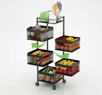 5 layer Rack with Wheels (Square shaped) - BAS Kuwait
