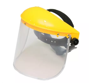 Face Shield Clear with Yellow top - BAS Kuwait