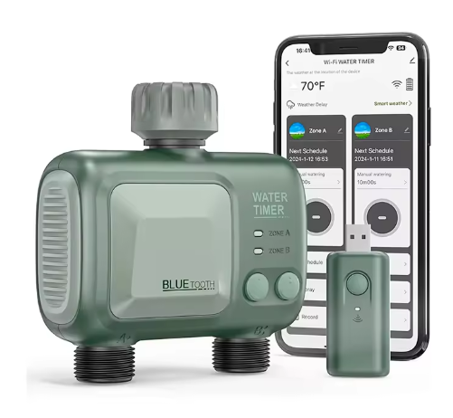 Digital Irrigation Timer Smart With App And Voice Assistance Alexa Wifi Water Timer For Gardening - BAS Kuwait