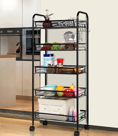 5 Layer Storage Rack with wheels (rectangle shaped) 