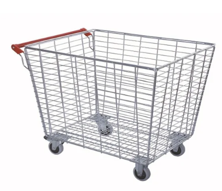 Chrome Basket Trolley for Warehouse - BAS Kuwait