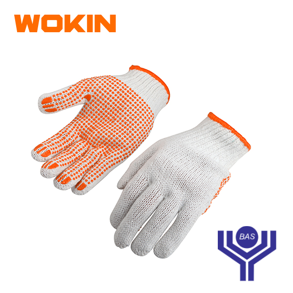 Knitted & PVC Dots Gloves Wokin brand - BAS Kuwait