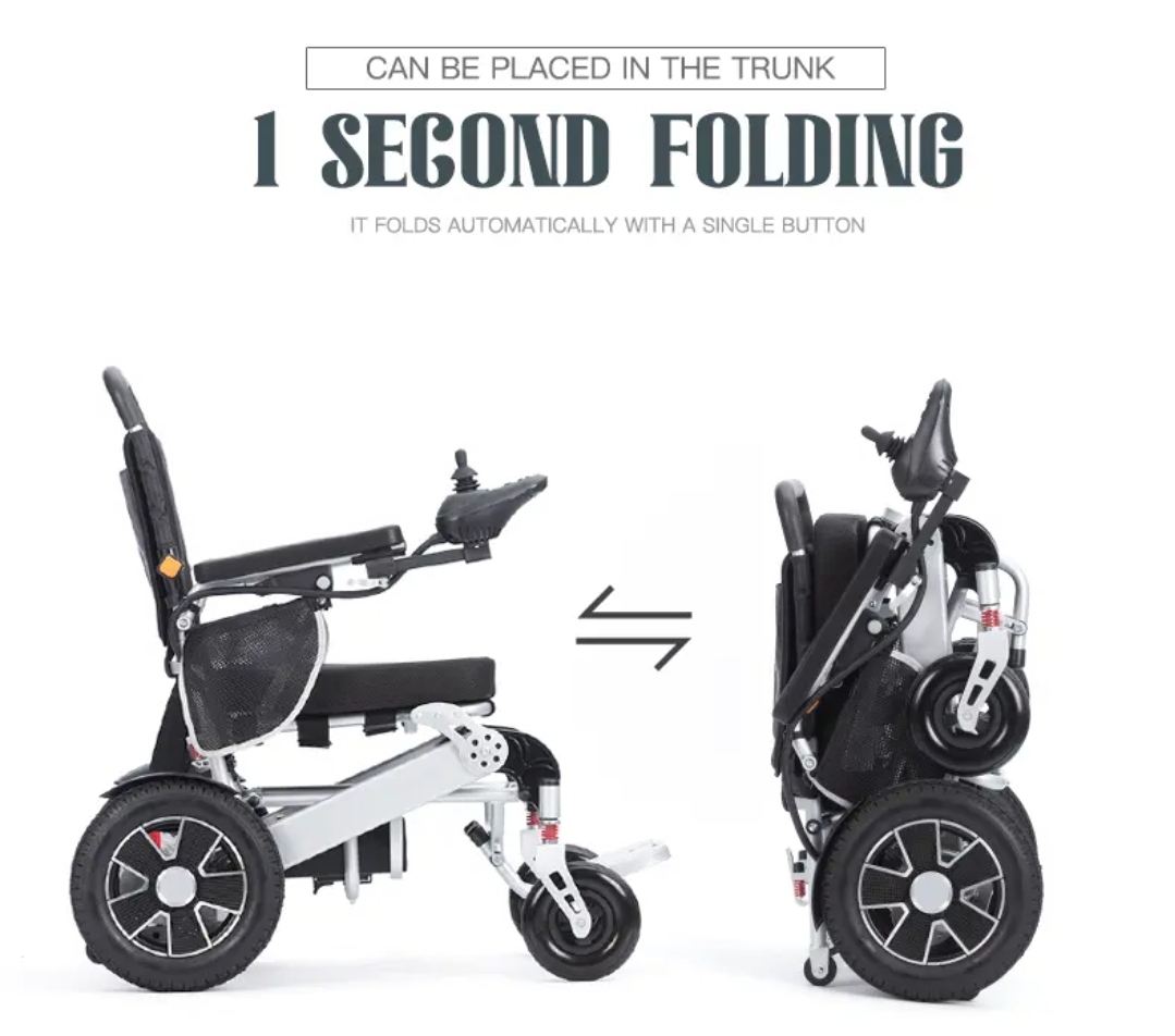 Electric Wheel chair with Remote Control wheelchair  Foldable aluminium body - BAS Kuwait