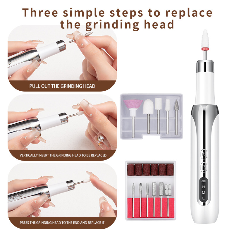 Wireless Nail Instrument I Cordless Nail drill I Portable Nail Polisher & Grinder - BAS Kuwait 