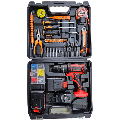 Cordless Drill 20v with tools set - BAS Kuwait