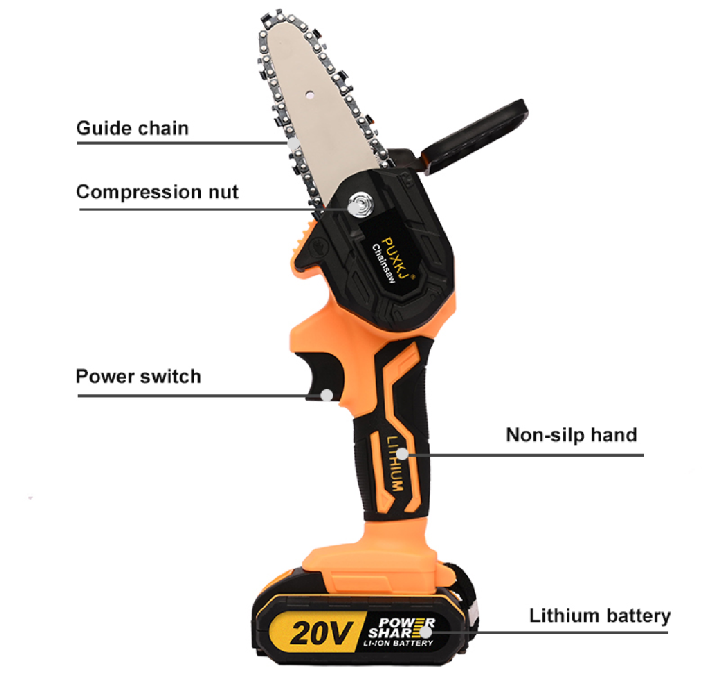 Cordless ChainSaw  20 V with 2 batteries - BAS Kuwait