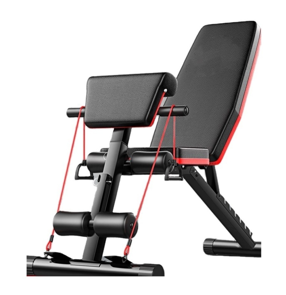 Adjustable Weight Bench with Resistance Band I Foldable gym Bench - BAS Kuwait