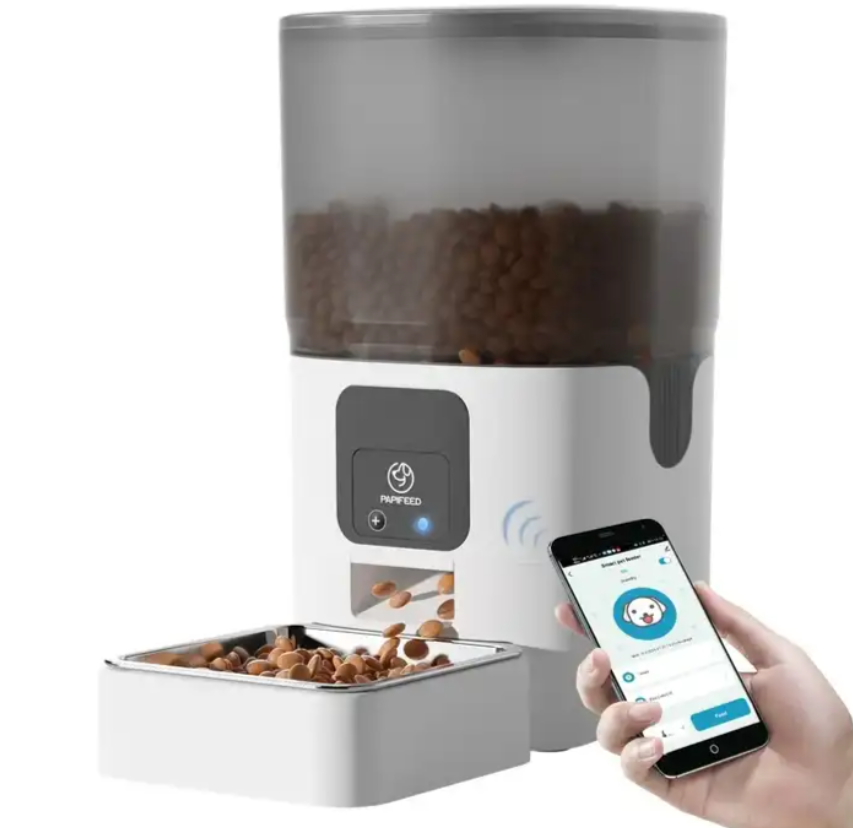 PAPIFEED Automatic Smart Remote Food Dispenser Feeder 5.5L For Pets Cats And Dogs - BAS Kuwait