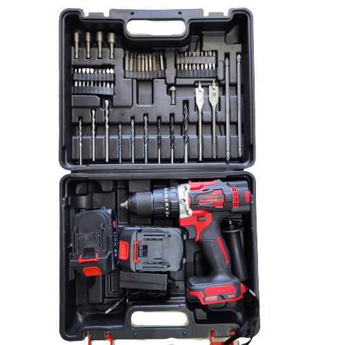 Cordless Drill 13mm with metal chuck and drilling accessories - BAS Kuwait