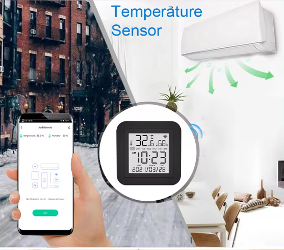 Smart IR Remote Temperature And Humidity Detector App Controlled AC Temperature Easy Connection - BAS Kuwait