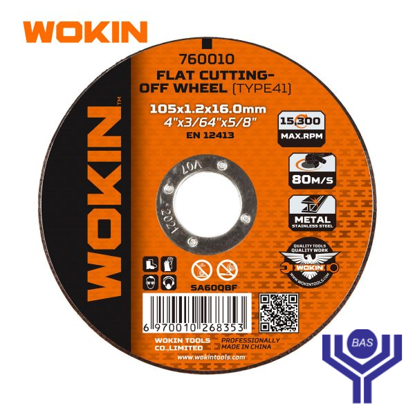 Flat Cutting-Off Wheel (metal and stainless steel) Wokin Brand - BAS Kuwait
