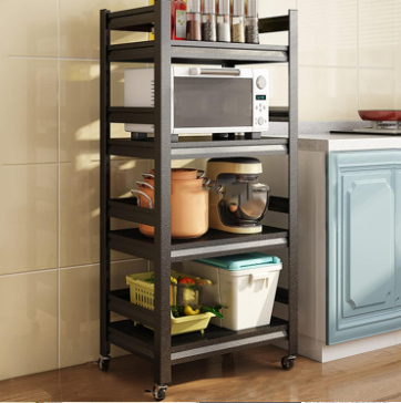 4 Layer Steel Rack for Kitchen with wheels - BAS Kuwait