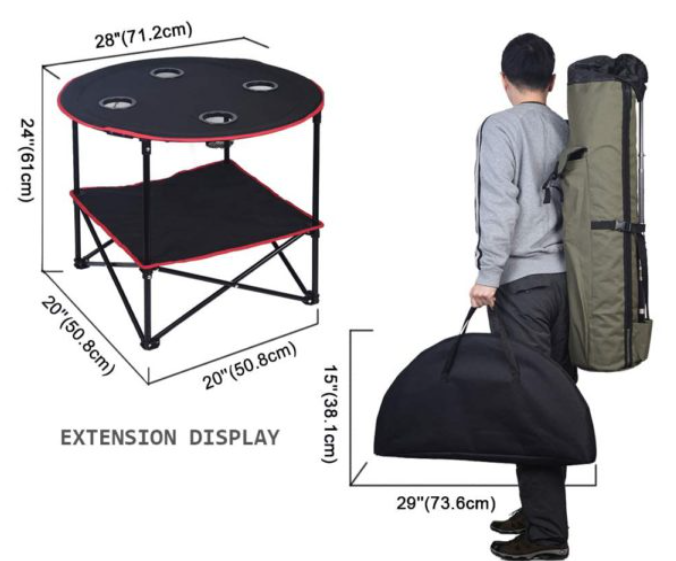 Outdoor Folding Table With Bag - BAS Kuwait