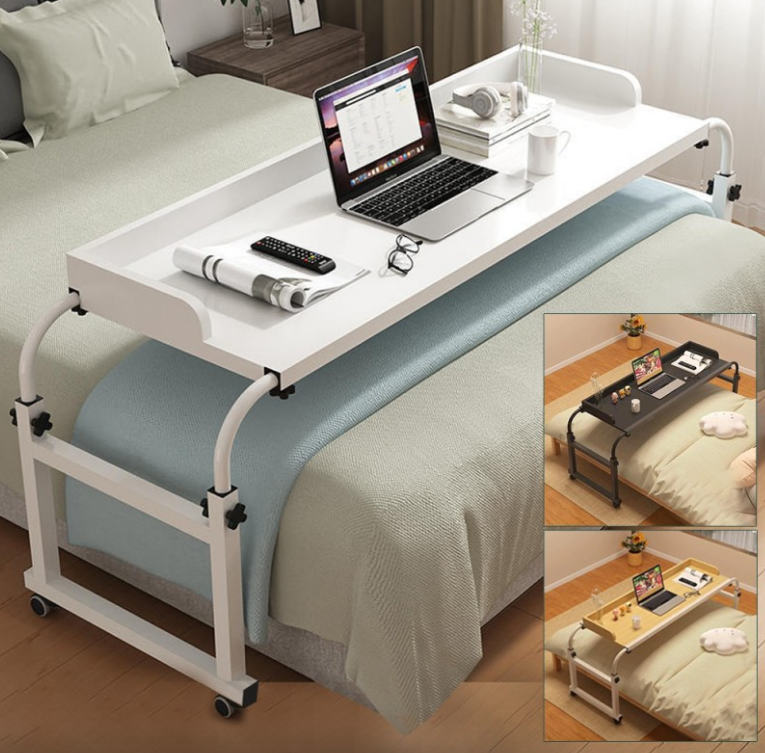 Overbed Adjustable Table With Wheels 120cm - BAS Kuwait