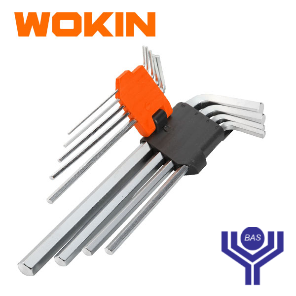 Extra Long Arm Allen key / Hex key set (9pcs) Wokin Brand - BAS Kuwait