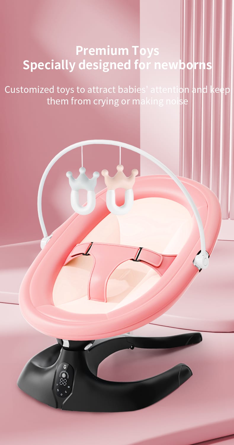 Baby Rocking Chair Foldable Electric Immersive Sleep 3 Adjustable Positions With Safety And Comfort - BAS Kuwait