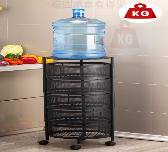 5 Layer Rack with wheels (round shaped) - BAS kuwait