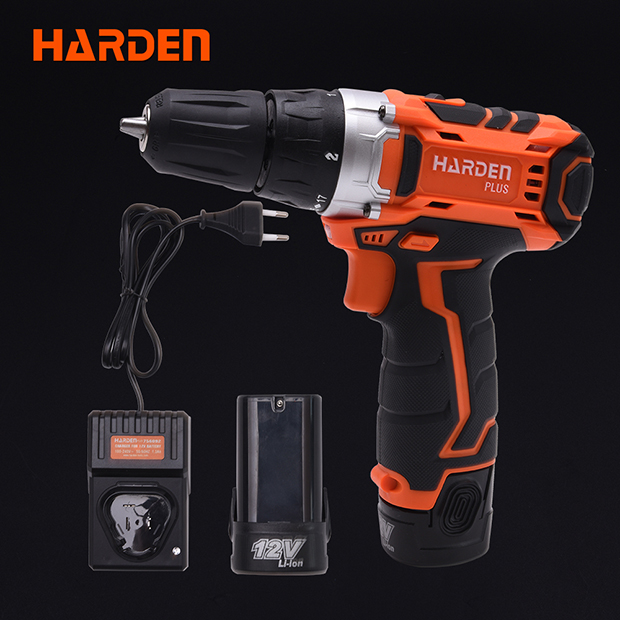 Cordless Drill 12 V with 2 Batteries Harden Brand - BAS Kuwait