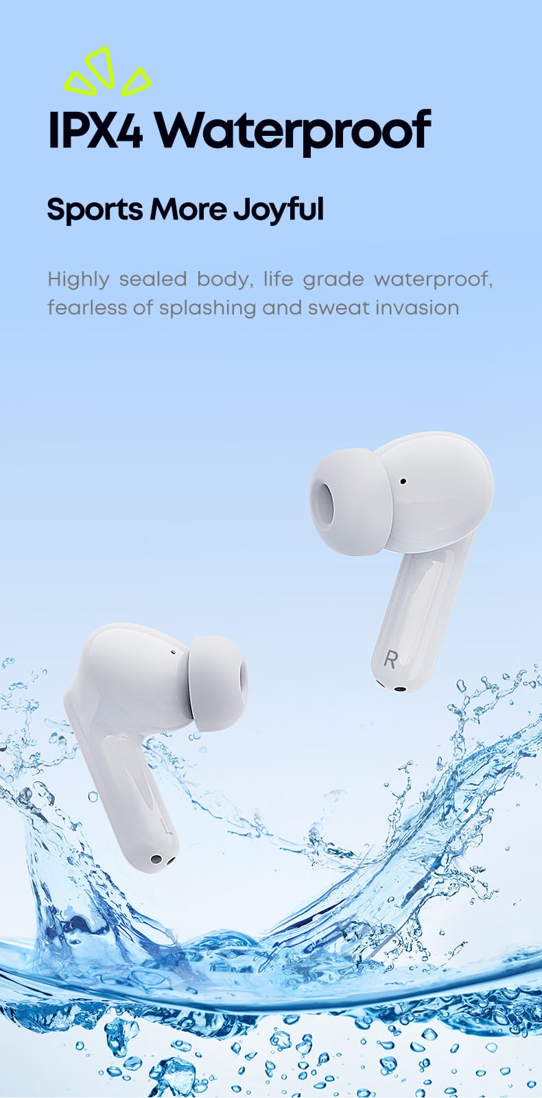 Wireless Earbud Earphones Bluetooth Noise Cancelling Water Proof Fast Charging Type C Headphones ANC ENC LANDSDOM BRAND - BAS Kuwait