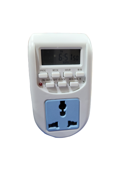 Digital Timer Switch Plug in Socket with LCD Display - BAS Kuwait