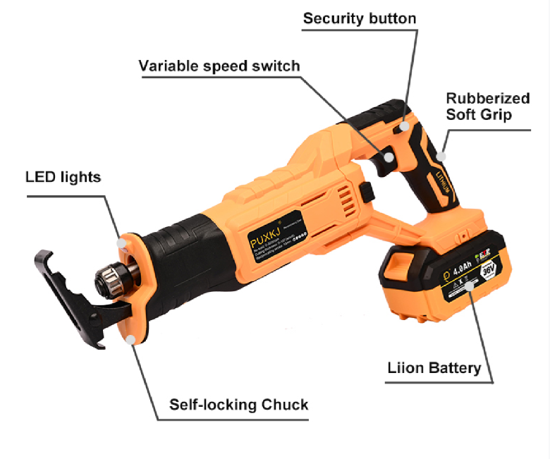 Cordless Reciprocating Saw 20 V with 2 batteries - BAS Kuwait