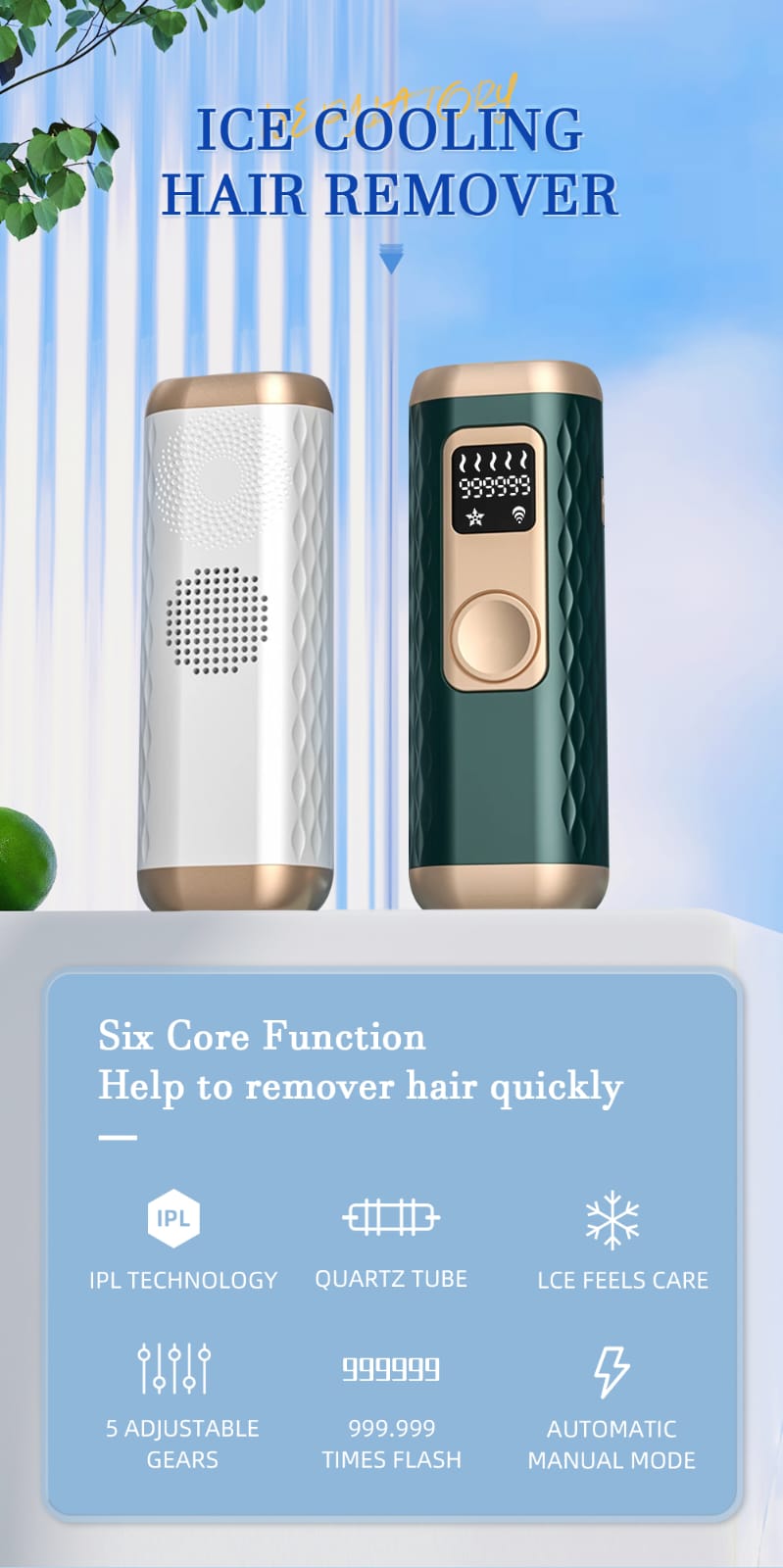 IPL Laser Hair Removal for Home use - BAS Kuwait