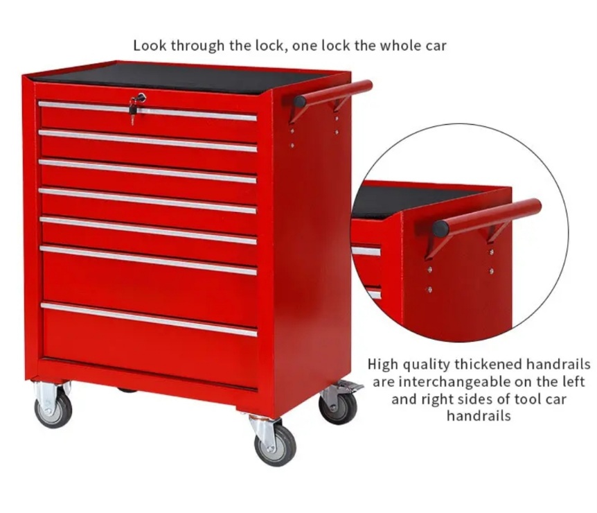 Tools Cabinet 7 Drawer with Wheels - BAS Kuwait