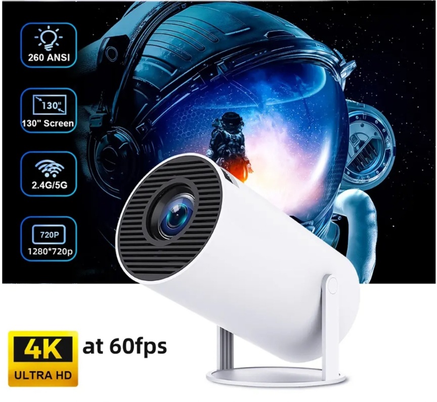 Projector LED 4K Portable auto Focus Android / IOS 5G Wifi BT5 - BAS Kuwait