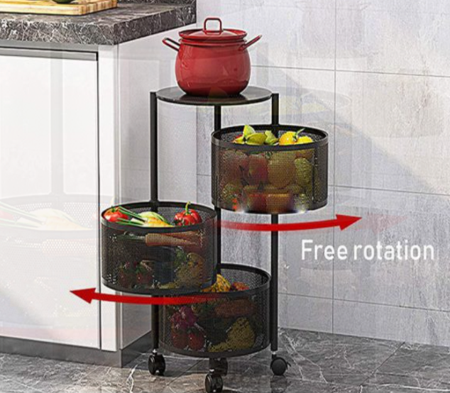 4 Layer Rack with wheels (roud shaped) - BAS kuwait