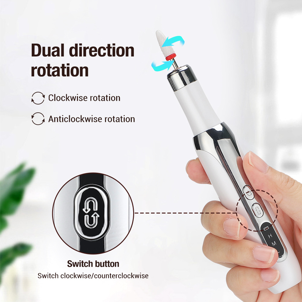 Wireless Nail Instrument I Cordless Nail drill I Portable Nail Polisher & Grinder - BAS Kuwait 