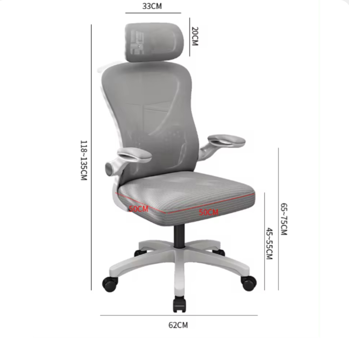 Office Chair Modern Nylon Base Adjustable Reclining Height Adjustable - BAS Kuwait